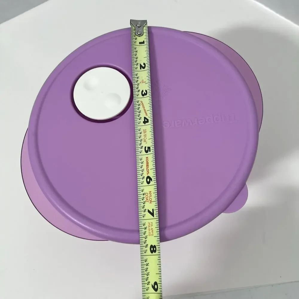 NEW Tupperware Microwave Round Rock N Serve 3.3L 3.5 qtr Purple Sheer With Lid